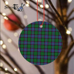 Plaid Christmas Ornaments Scottish Clan Ferguson Of Balquhidder Tartan Ornament,  ceramic ornament, personalized christmas ornaments, christmas tree ornaments, christmas door decorations, Plaid Ornament, Tartan Ceramic Ornament