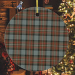 Plaid Christmas Ornaments Scottish Clan Ferguson Weathered Tartan Ornament,  ceramic ornament, personalized christmas ornaments, christmas tree ornaments, christmas door decorations, Plaid Ornament, Tartan Ceramic Ornament