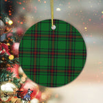 Plaid Christmas Ornaments Scottish Clan Fife District Tartan Ornament,  ceramic ornament, personalized christmas ornaments, christmas tree ornaments, christmas door decorations, Plaid Ornament, Tartan Ceramic Ornament