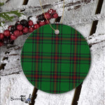 Plaid Christmas Ornaments Scottish Clan Fife District Tartan Ornament,  ceramic ornament, personalized christmas ornaments, christmas tree ornaments, christmas door decorations, Plaid Ornament, Tartan Ceramic Ornament