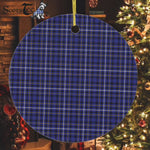 Plaid Christmas Ornaments Scottish Clan Fleming Tartan Ornament,  ceramic ornament, personalized christmas ornaments, christmas tree ornaments, christmas door decorations, Plaid Ornament, Tartan Ceramic Ornament
