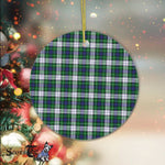 Plaid Christmas Ornaments Scottish Clan Forbes Dress Tartan Ornament,  ceramic ornament, personalized christmas ornaments, christmas tree ornaments, christmas door decorations, Plaid Ornament, Tartan Ceramic Ornament