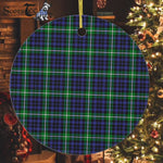 Plaid Christmas Ornaments Scottish Clan Forbes Lyon Court Tartan Ornament,  ceramic ornament, personalized christmas ornaments, christmas tree ornaments, christmas door decorations, Plaid Ornament, Tartan Ceramic Ornament