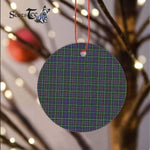 Plaid Christmas Ornaments Scottish Clan Forbes Of Druinnor Tartan Ornament,  ceramic ornament, personalized christmas ornaments, christmas tree ornaments, christmas door decorations, Plaid Ornament, Tartan Ceramic Ornament