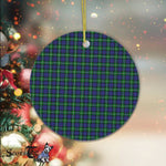 Plaid Christmas Ornaments Scottish Clan Forbes Tartan Ornament,  ceramic ornament, personalized christmas ornaments, christmas tree ornaments, christmas door decorations, Plaid Ornament, Tartan Ceramic Ornament