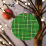 Plaid Christmas Ornaments Scottish Clan Forrester Hunting Tartan Ornament,  ceramic ornament, personalized christmas ornaments, christmas tree ornaments, christmas door decorations, Plaid Ornament, Tartan Ceramic Ornament