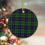 Plaid Christmas Ornaments Scottish Clan Forsyth Modern Tartan Ornament,  ceramic ornament, personalized christmas ornaments, christmas tree ornaments, christmas door decorations, Plaid Ornament, Tartan Ceramic Ornament