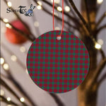 Plaid Christmas Ornaments Scottish Clan Fotheringham Tartan Ornament,  ceramic ornament, personalized christmas ornaments, christmas tree ornaments, christmas door decorations, Plaid Ornament, Tartan Ceramic Ornament