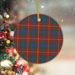 Plaid Christmas Ornaments Scottish Clan Fraser Ancient Tartan Ornament,  ceramic ornament, personalized christmas ornaments, christmas tree ornaments, christmas door decorations, Plaid Ornament, Tartan Ceramic Ornament