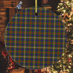Plaid Christmas Ornaments Scottish Clan Fraser Hunting Tartan Ornament,  ceramic ornament, personalized christmas ornaments, christmas tree ornaments, christmas door decorations, Plaid Ornament, Tartan Ceramic Ornament
