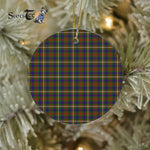 Plaid Christmas Ornaments Scottish Clan Fraser Hunting Tartan Ornament,  ceramic ornament, personalized christmas ornaments, christmas tree ornaments, christmas door decorations, Plaid Ornament, Tartan Ceramic Ornament
