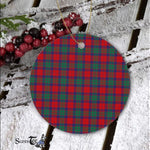 Plaid Christmas Ornaments Scottish Clan Fraser Of Altyre Tartan Ornament,  ceramic ornament, personalized christmas ornaments, christmas tree ornaments, christmas door decorations, Plaid Ornament, Tartan Ceramic Ornament