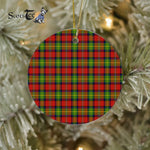 Plaid Christmas Ornaments Scottish Clan Fullarton Tartan Ornament,  ceramic ornament, personalized christmas ornaments, christmas tree ornaments, christmas door decorations, Plaid Ornament, Tartan Ceramic Ornament