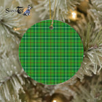 Plaid Christmas Ornaments Scottish Clan Galloway Hunting Tartan Ornament,  ceramic ornament, personalized christmas ornaments, christmas tree ornaments, christmas door decorations, Plaid Ornament, Tartan Ceramic Ornament