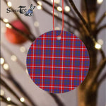 Plaid Christmas Ornaments Scottish Clan Galloway Red Tartan Ornament,  ceramic ornament, personalized christmas ornaments, christmas tree ornaments, christmas door decorations, Plaid Ornament, Tartan Ceramic Ornament