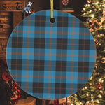 Plaid Christmas Ornaments Scottish Clan Garden Tartan Ornament,  ceramic ornament, personalized christmas ornaments, christmas tree ornaments, christmas door decorations, Plaid Ornament, Tartan Ceramic Ornament