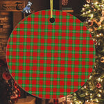 Plaid Christmas Ornaments Scottish Clan Gartshore Tartan Ornament,  ceramic ornament, personalized christmas ornaments, christmas tree ornaments, christmas door decorations, Plaid Ornament, Tartan Ceramic Ornament