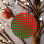 Plaid Christmas Ornaments Scottish Clan Gartshore Tartan Ornament,  ceramic ornament, personalized christmas ornaments, christmas tree ornaments, christmas door decorations, Plaid Ornament, Tartan Ceramic Ornament