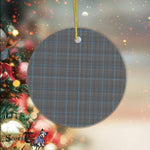 Plaid Christmas Ornaments Scottish Clan Gladstone Hunting Tartan Ornament,  ceramic ornament, personalized christmas ornaments, christmas tree ornaments, christmas door decorations, Plaid Ornament, Tartan Ceramic Ornament