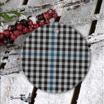 Plaid Christmas Ornaments Scottish Clan Gladstone Tartan Ornament,  ceramic ornament, personalized christmas ornaments, christmas tree ornaments, christmas door decorations, Plaid Ornament, Tartan Ceramic Ornament