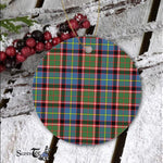 Plaid Christmas Ornaments Scottish Clan Glass Tartan Ornament,  ceramic ornament, personalized christmas ornaments, christmas tree ornaments, christmas door decorations, Plaid Ornament, Tartan Ceramic Ornament