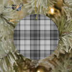 Plaid Christmas Ornaments Scottish Clan Glen Grey Tartan Ornament,  ceramic ornament, personalized christmas ornaments, christmas tree ornaments, christmas door decorations, Plaid Ornament, Tartan Ceramic Ornament