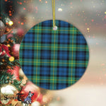 Plaid Christmas Ornaments Scottish Clan Gordon Ancient Tartan Ornament,  ceramic ornament, personalized christmas ornaments, christmas tree ornaments, christmas door decorations, Plaid Ornament, Tartan Ceramic Ornament