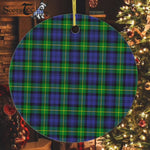 Plaid Christmas Ornaments Scottish Clan Gordon Modern Tartan Ornament,  ceramic ornament, personalized christmas ornaments, christmas tree ornaments, christmas door decorations, Plaid Ornament, Tartan Ceramic Ornament