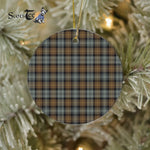 Plaid Christmas Ornaments Scottish Clan Gordon Weathered Tartan Ornament,  ceramic ornament, personalized christmas ornaments, christmas tree ornaments, christmas door decorations, Plaid Ornament, Tartan Ceramic Ornament