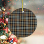 Plaid Christmas Ornaments Scottish Clan Gordon Weathered Tartan Ornament,  ceramic ornament, personalized christmas ornaments, christmas tree ornaments, christmas door decorations, Plaid Ornament, Tartan Ceramic Ornament
