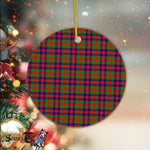 Plaid Christmas Ornaments Scottish Clan Gow Tartan Ornament,  ceramic ornament, personalized christmas ornaments, christmas tree ornaments, christmas door decorations, Plaid Ornament, Tartan Ceramic Ornament