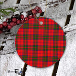 Plaid Christmas Ornaments Scottish Clan Grant Modern Tartan Ornament,  ceramic ornament, personalized christmas ornaments, christmas tree ornaments, christmas door decorations, Plaid Ornament, Tartan Ceramic Ornament