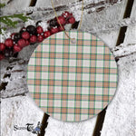 Plaid Christmas Ornaments Scottish Clan Grant Of Achnarrow Tartan Ornament,  ceramic ornament, personalized christmas ornaments, christmas tree ornaments, christmas door decorations, Plaid Ornament, Tartan Ceramic Ornament