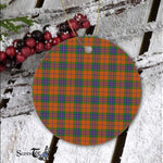 Plaid Christmas Ornaments Scottish Clan Grant Of Edinchat Tartan Ornament,  ceramic ornament, personalized christmas ornaments, christmas tree ornaments, christmas door decorations, Plaid Ornament, Tartan Ceramic Ornament