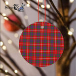 Plaid Christmas Ornaments Scottish Clan Grant Of Lurg Tartan Ornament,  ceramic ornament, personalized christmas ornaments, christmas tree ornaments, christmas door decorations, Plaid Ornament, Tartan Ceramic Ornament