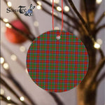 Plaid Christmas Ornaments Scottish Clan Grant Of Monymusk Tartan Ornament,  ceramic ornament, personalized christmas ornaments, christmas tree ornaments, christmas door decorations, Plaid Ornament, Tartan Ceramic Ornament