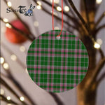 Plaid Christmas Ornaments Scottish Clan Gray Hunting Tartan Ornament,  ceramic ornament, personalized christmas ornaments, christmas tree ornaments, christmas door decorations, Plaid Ornament, Tartan Ceramic Ornament