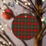 Plaid Christmas Ornaments Scottish Clan Gregor Tartan Ornament,  ceramic ornament, personalized christmas ornaments, christmas tree ornaments, christmas door decorations, Plaid Ornament, Tartan Ceramic Ornament
