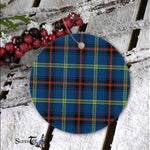 Plaid Christmas Ornaments Scottish Clan Grewar Tartan Ornament,  ceramic ornament, personalized christmas ornaments, christmas tree ornaments, christmas door decorations, Plaid Ornament, Tartan Ceramic Ornament