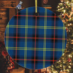 Plaid Christmas Ornaments Scottish Clan Grewar Tartan Ornament,  ceramic ornament, personalized christmas ornaments, christmas tree ornaments, christmas door decorations, Plaid Ornament, Tartan Ceramic Ornament