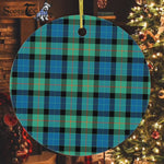 Plaid Christmas Ornaments Scottish Clan Gunn Ancient Tartan Ornament,  ceramic ornament, personalized christmas ornaments, christmas tree ornaments, christmas door decorations, Plaid Ornament, Tartan Ceramic Ornament