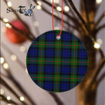 Plaid Christmas Ornaments Scottish Clan Gunn Modern Tartan Ornament,  ceramic ornament, personalized christmas ornaments, christmas tree ornaments, christmas door decorations, Plaid Ornament, Tartan Ceramic Ornament