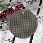 Plaid Christmas Ornaments Scottish Clan Haig Gray Tartan Ornament,  ceramic ornament, personalized christmas ornaments, christmas tree ornaments, christmas door decorations, Plaid Ornament, Tartan Ceramic Ornament