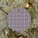 Plaid Christmas Ornaments Scottish Clan Hannay Tartan Ornament,  ceramic ornament, personalized christmas ornaments, christmas tree ornaments, christmas door decorations, Plaid Ornament, Tartan Ceramic Ornament