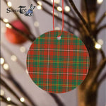 Plaid Christmas Ornaments Scottish Clan Hay Ancient Tartan Ornament,  ceramic ornament, personalized christmas ornaments, christmas tree ornaments, christmas door decorations, Plaid Ornament, Tartan Ceramic Ornament