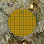 Plaid Christmas Ornaments Scottish Clan Houston Tartan Ornament,  ceramic ornament, personalized christmas ornaments, christmas tree ornaments, christmas door decorations, Plaid Ornament, Tartan Ceramic Ornament