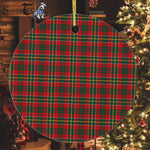 Plaid Christmas Ornaments Scottish Clan Hunter (USA) Tartan Ornament,  ceramic ornament, personalized christmas ornaments, christmas tree ornaments, christmas door decorations, Plaid Ornament, Tartan Ceramic Ornament