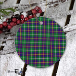Plaid Christmas Ornaments Scottish Clan Inglis Tartan Ornament,  ceramic ornament, personalized christmas ornaments, christmas tree ornaments, christmas door decorations, Plaid Ornament, Tartan Ceramic Ornament