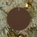 Plaid Christmas Ornaments Scottish Clan Innes Of Cowie Tartan Ornament,  ceramic ornament, personalized christmas ornaments, christmas tree ornaments, christmas door decorations, Plaid Ornament, Tartan Ceramic Ornament