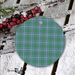 Plaid Christmas Ornaments Scottish Clan Irvine Tartan Ornament,  ceramic ornament, personalized christmas ornaments, christmas tree ornaments, christmas door decorations, Plaid Ornament, Tartan Ceramic Ornament